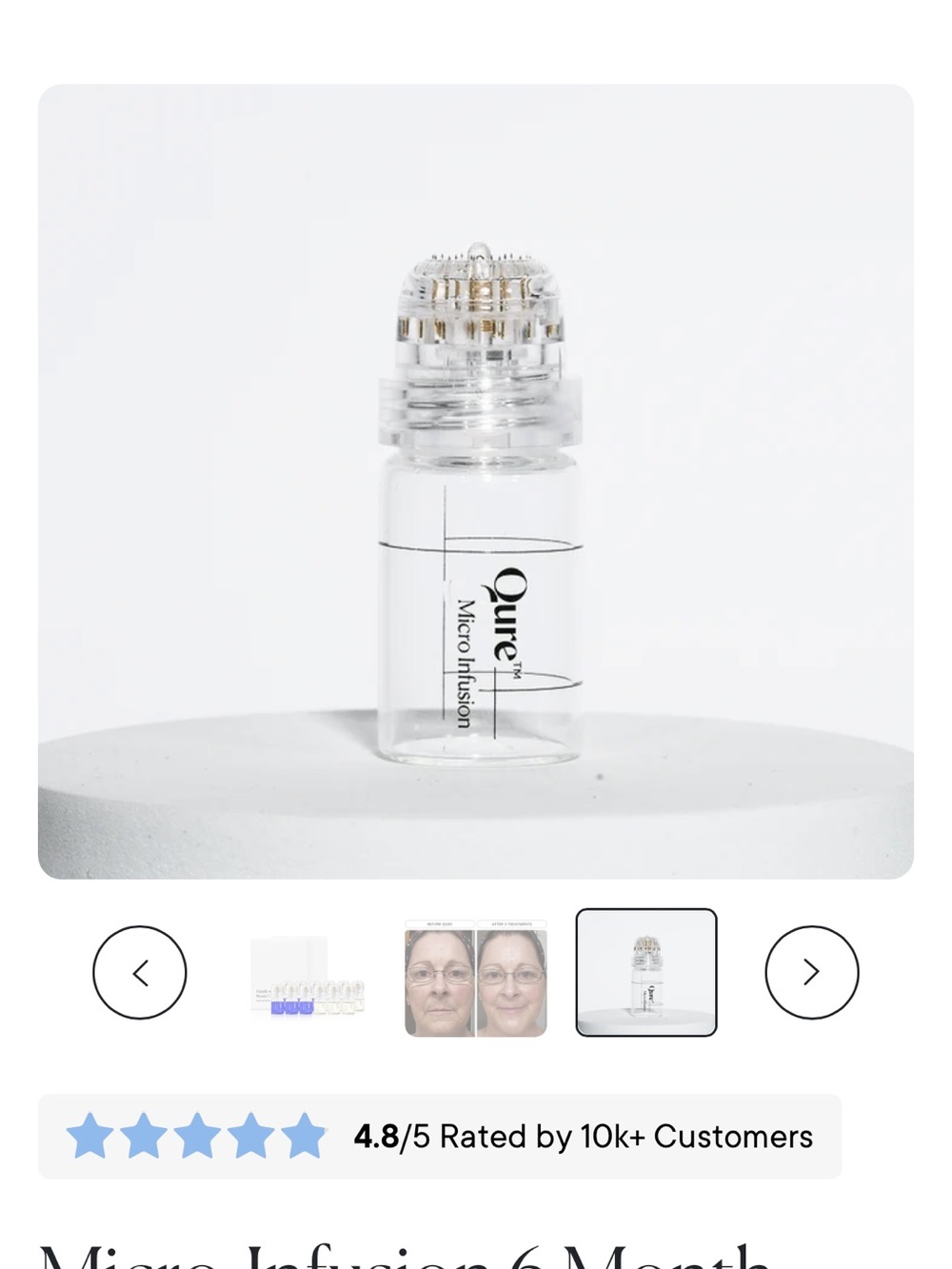 Qure MicroInfusion for wrinkles & dark spots. Never opened! 6 mo. supply - Picture 3 of 3